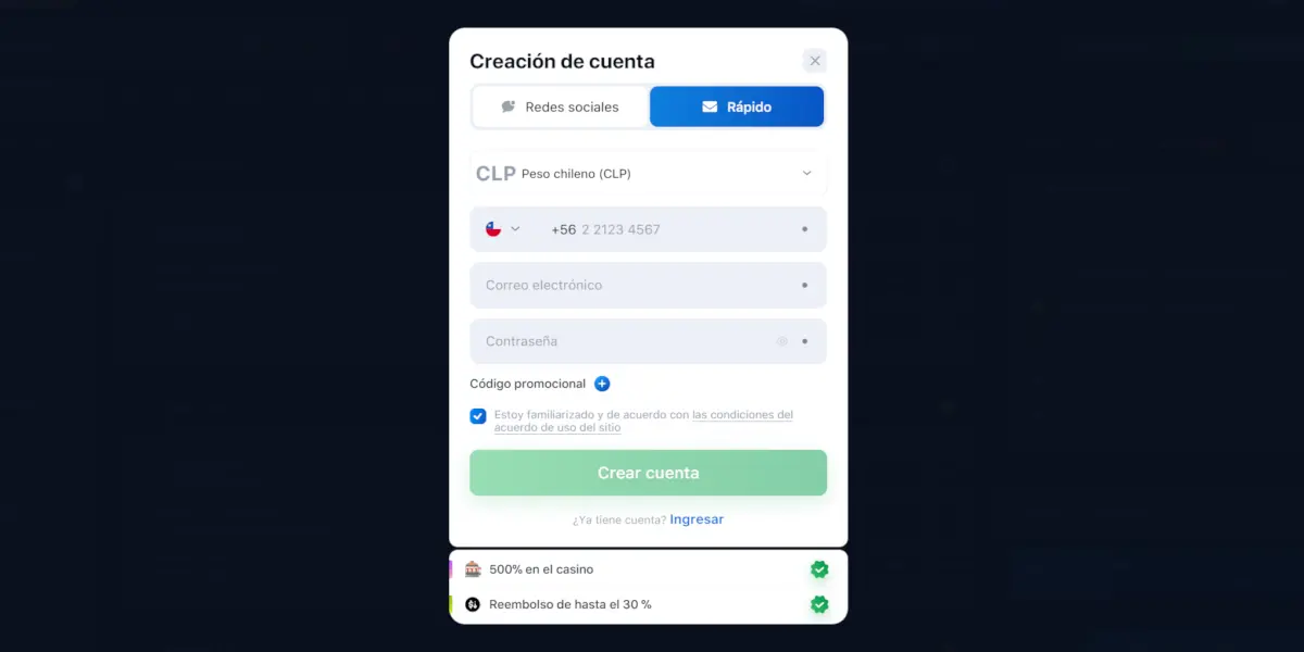 1Win Bet depósito